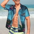 thumbnail image 2 of Camisa hawaiana divertida para hombre, con estampado de hojas de ginkgo y hongos, de manga corta, con botones, para playa, ropa informal de calle para niños y mujeres, 2 of 5