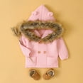 thumbnail image 3 of Lindreshi Boys Winter Coat Clearance Toddler Baby Boy Girl Color Sweater Hooded Knit Faux Collar Tops Warm Coat, 3 of 9
