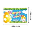 thumbnail image 2 of B Easter Themed Background Cloth For Photo Booth, Party Decor, Spring Celebration, Washable Fabric, 1 Piece Holiday Backdrop, 2 of 5