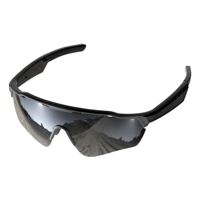 Lunettes de Traduction Intelligentes AI avec Audio Bluetooth, Lunettes d'Interprétation en Temps Réel de 172 Langues pour le Cyclisme et les Voyages, Lunettes de Soleil UV400 avec Haut-Parleurs à Oreille Ouverte et Voix-à-Texte, Noir