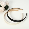 thumbnail image 7 of Unique Bargains 2 Pcs Solid Simple Satin Headbands Fashion Anti Slip Hair Accessories for Women White Black 0.63" Wide, 7 of 7