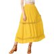 thumbnail image 1 of Falda Maxi Allegra K Con Encaje Y Cintura Elástica Vintage A-Line Para Mujer Amarillo S, 1 of 6