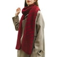 thumbnail image 1 of tredstone Foulards pour Dames à la Mode Doux et Confortables Cadeaux Attentionnés Foulard d'Hiver pour Femmes Grand Application Rouge Vin, 1 of 6