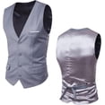 thumbnail image 2 of Men's T Shirts Casual Stylish formal Suit Vest V Neck Sleeveless Waistcoat Wedding Party Tuxedo Slim Fit Fashion Tops, 2 of 8
