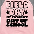 thumbnail image 3 of Instant Message - Field Day Favorite Day Of School - Toddler And Youth Girls Raglan Graphic T-Shirt, 3 of 5