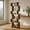 Walnut, variant on Spaco Natural 6-Tier Geometric Bookshelf with 2 Anti-Tip Kits, Spacious Home Office Storage with Sturdy Panel Construction