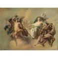 thumbnail image 2 of Circle of Antoine-François Callet 18x14 Black Ornate Wood Framed Double Matted Museum Art Print Titled - Triumph of Flore, 2 of 5