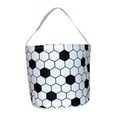 thumbnail image 2 of S SERENABLE Easter Eggs Bags Easter Bunny Baskets Sports Balls Printing Candies Bucket Tote Bag for Children Kids White Football, 2 of 9