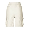 thumbnail image 5 of Guluxicc Women's Cargo Shorts with Multi Pocket Elastic Waist Drawstring Straight Leg Short Trousers Summer Casual Outfits for Everyday Wear, 5 of 5