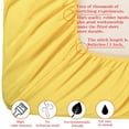 thumbnail image 4 of Microfiber Full Bed Sheet Set, 4 Pieces Wrinkle, Fade, Stain Resistant Solid Color Sheet and Pillowcase Set (1 Flat Sheet, 1 Fitted Sheet, 2 Pillowcases) with Deep Pocket, Yellow, 4 of 6