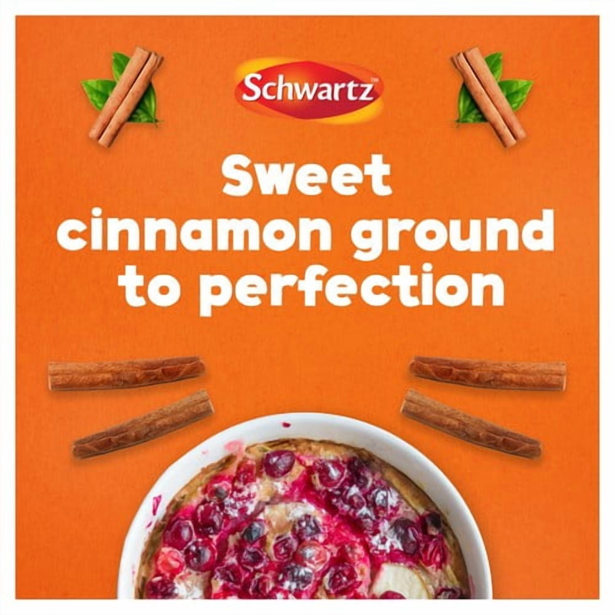 Schwartz Ground Cinnamon Jar 39g, British Import (Pack of 2)