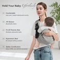 thumbnail image 2 of Portabebés MISSWISDOM ajustable para niños de 3 a 14 kg, color gris, 2 of 7