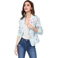 thumbnail image 3 of INSPIRE CHIC Women's Allover Long Sleeve Notched Lapel Open Front Blazer, 3 of 6