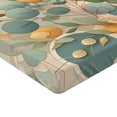 thumbnail image 2 of Ambesonne Eucalyptus Leaves Fitted Sheet, Pastel Art Deco, Queen Size, Peach Green and Pale Orange, 2 of 3