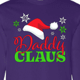 thumbnail image 4 of Inktastic Daddy Claus with Christmas Santa Hat and Snowflakes Long Sleeve T-Shirt, 4 of 5