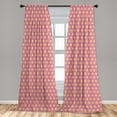 thumbnail image 5 of Ambesonne Polka Dots Curtains, Retro Modern Rounds, Pair of 28"x84", Salmon and Pink, 5 of 5