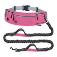 thumbnail image 1 of Correa para perros, manos libres, ajustable, cinturón, material reflectante, amortiguador elástico Rosa, 1 of 9