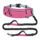 thumbnail image 1 of Correa para perros manos libres con bolsillos, cinturón ajustable antideslizante reflectante, doble Rosa, 1 of 9