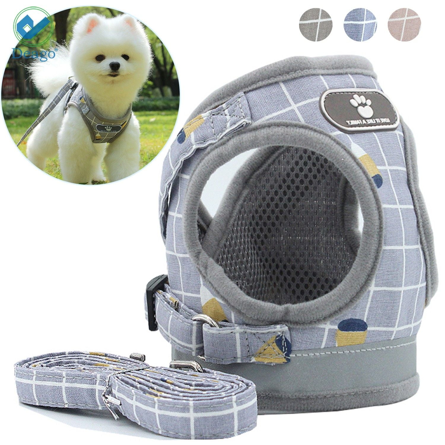 Step In Dog Harness Reflective Padded Vest Adjustable for Pug Beagle Schnauzer 