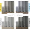 thumbnail image 4 of Paris Grey Grommet Solid Faux Linen Sheer Curtain (1 Panel), Paris Grey, 50W X 120L, 4 of 10