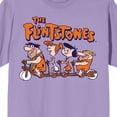 thumbnail image 2 of The Flintstones Group Riding Bicycle Crew Neck Short Sleeve Purple Haze Women's T-shirt-XXL, 2 of 7