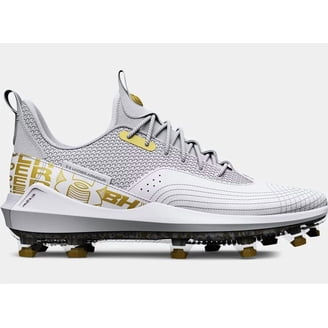 Under Armour Men's Yard Low Mt Metal Baseball Cleats Orange/White