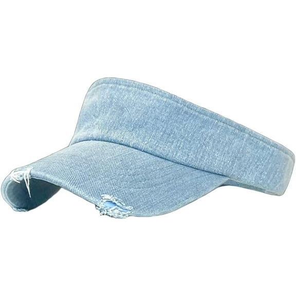 YooGuoGuo Denim Sport Sun Visors Women Men Sun Hats Uv Protection Summer Beach Hat Wide Brim Foldable Outdoor Summer Cap
