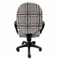 thumbnail image 3 of Abstract Office Chair Slipcover, Maze from Rectangles in Squares Pattern of Geometric Shapes Monochrome Art, Protective Stretch Decorative Fabric Cover, Standard Size, Dimgray Eggplant, by Ambesonne, 3 of 5