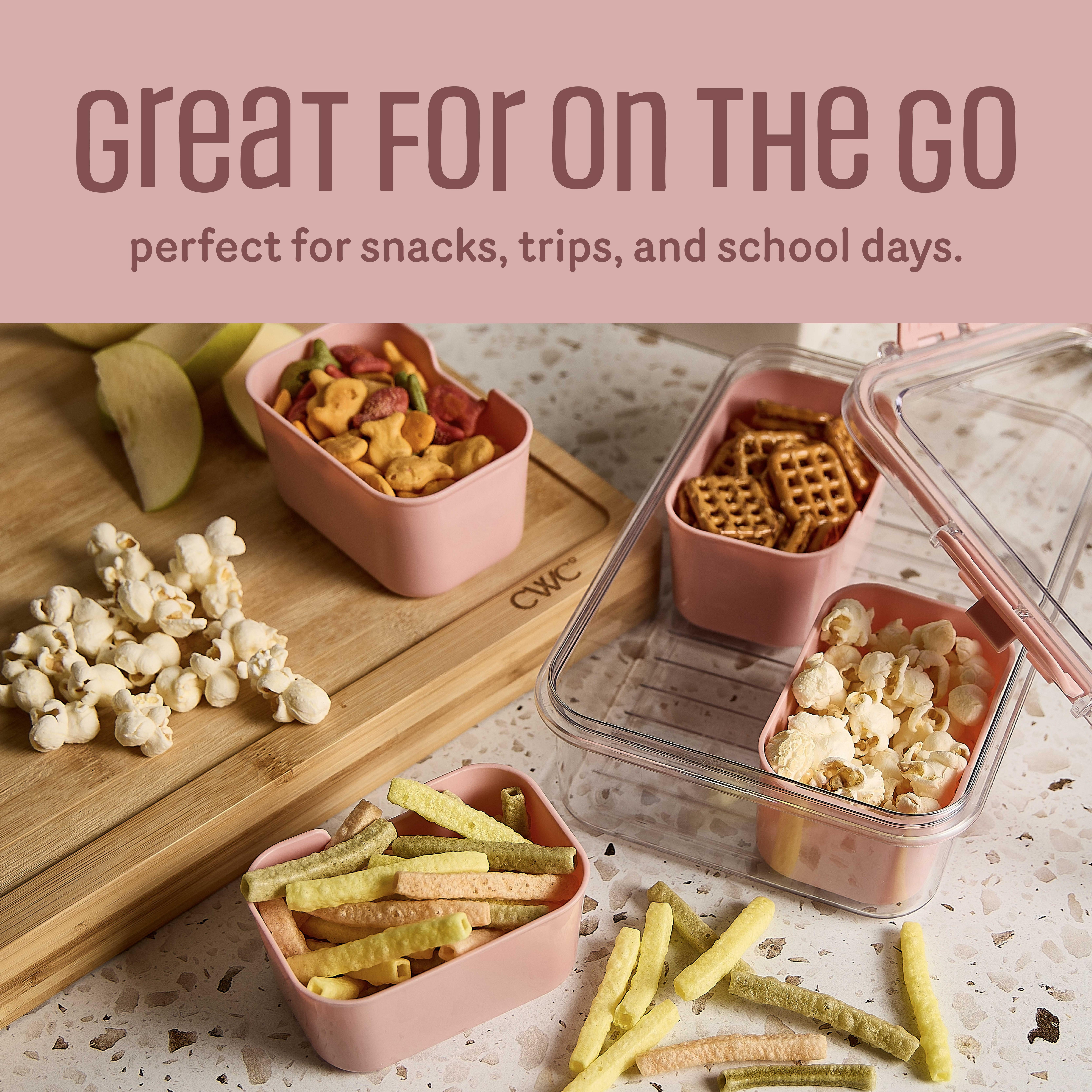 Cook With Color 2-Pack 4-Compartment Mini Snackle Box, Charcuterie