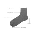 thumbnail image 3 of Hanerdun 10 Pairs Men Dress Socks Male Crew Socks, Dark Gray, Size 7-9, 3 of 5