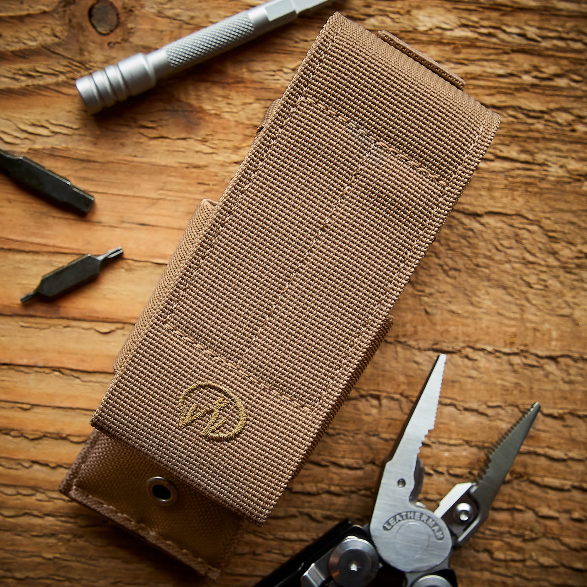 LEATHERMAN, MOLLE Compatible X-Large Nylon Sheath for Multitools, Fits MUT, Surge, and Super Tool 300, Brown