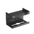 thumbnail image 2 of Toilet Paper Holder, Wall Mounted Bathroom Tissue Dispenser, Plastic Material, Self-adhesive, Rust Resistant, for Bathroom, Kitchen, Workspace Use, Black, by FAJHHA, 2 of 7