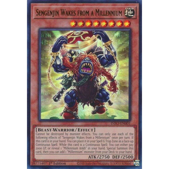 YuGiOh The Infinite Forbidden Ultra Rare Sengenjin Wakes from a Millennium INFO-EN001