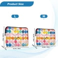 thumbnail image 4 of FORMRS 15"-15.6" Laptop Sleeve Protective Case Soft Carrying Quilted Computer Bag Cover, Yellow Circles, 4 of 7