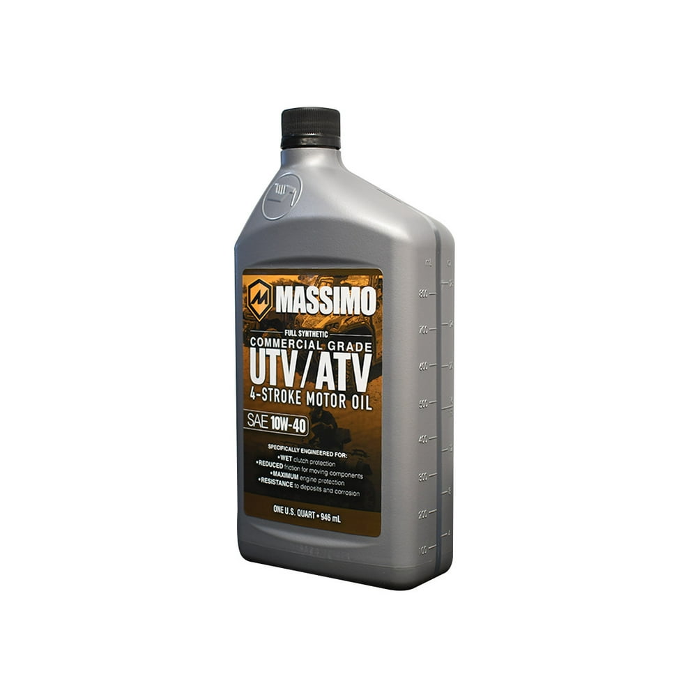 MASSIMO SAE Premium 10W40 Full Synthetic MOTOR OIL, 1 qt. for most utv