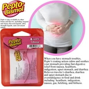 Uni's PEPTO-BISMOL 6 Pack Relief To-Go. To Help Relieve Travelers' Diarrhea, Regular Diarrhea, Upset Stomach, Heartburn, Indigestion, Bloating, and Gas