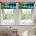 thumbnail image 2 of LALILO Kitchen Curtain Valance Colorful Summer Rod Pocket Window Curtain 52"x 18" Set of 2, 2 of 7