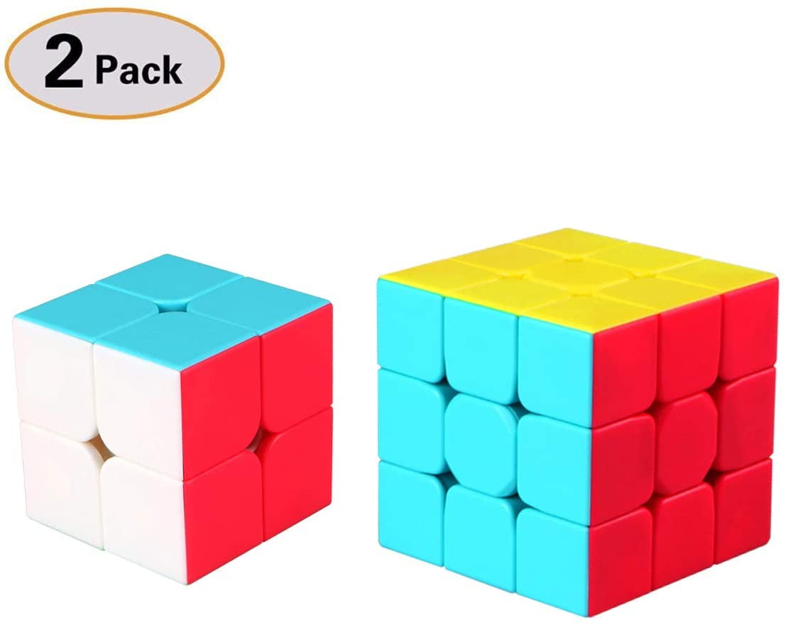 Rubik's Cube Set, Speed Cube 3x3 Stickerless, Speed Cube 2x2