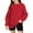Red, variant on Byoo Girls Sweatshirts Long Sleeve Crew Neck Solid Color Pullover Girls Winter Warm Oversized Autumn Winter Sweatshirt