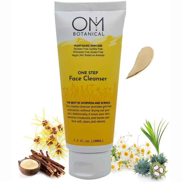 Limpiador facial OM Botanical One Step, exfoliante natural, 100 ml