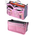 thumbnail image 3 of Gustave Travel Insert Handbag for Women, Cosmetic Makeup Purse Insert Liner Pouch Organizer Bag in Bag with 13 Pockets Functional "Pink", 3 of 9