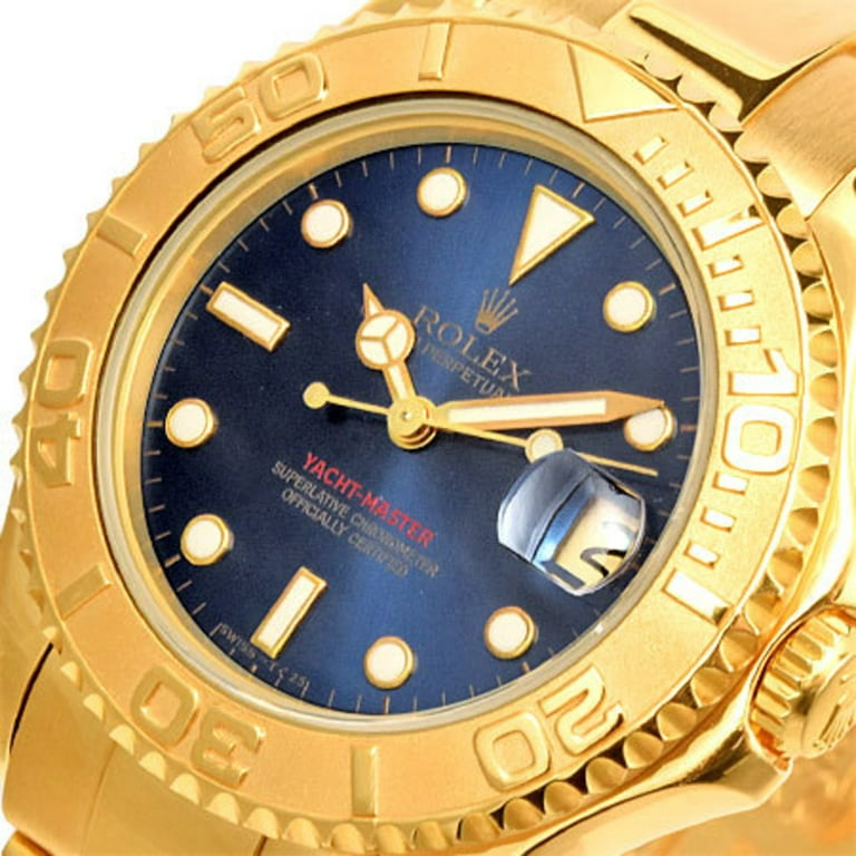 Rolex Yachtmaster 18K Yellow Gold Mother of Pearl Dial Watch 68628
