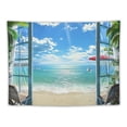 thumbnail image 5 of Orinice Beach Ocean Chairs Tapestry Wall Hanging Unique Style for Home Wall Decor Art Living Room Bedroom Apartment Farmhouse Dorm 50x40inch, 5 of 6