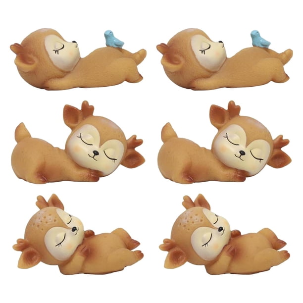 Juego de 6 elegantes figuras de ciervos 2x Style01 y 2x Style02 y 2x Style06