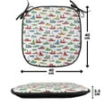 thumbnail image 4 of Nautical Chair Seating Cushion Set of 4, Bunch of Colorful Vessel Speedboat Fishing Trawler Motorboat Water Vehicle Concept, Seat Pads with Anti-slip Backing, 16"x16", Multicolor, by Ambesonne, 4 of 7