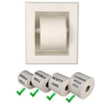 thumbnail image 2 of Typhon Recessed Solid Wood Toilet Paper Holder 7 x 8.5, White Enamel, 2 of 13