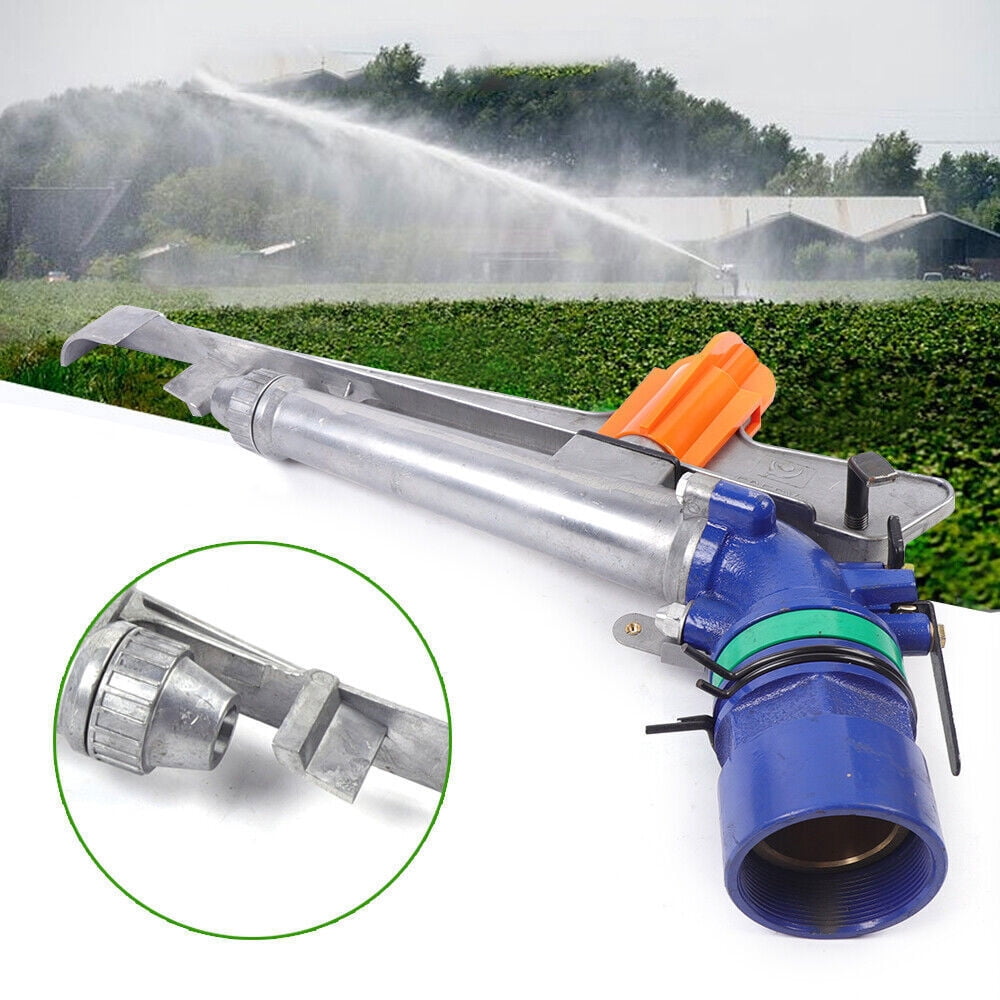 2.6'' Agricultural Irrigation Spray Gun Large Area Watering for Agricultural Farm Irrigation Plant Watering Water Spray Guns 360° Adjustable Irrigation Sprinkler Spray Gun for Farm Garden Lawn