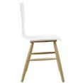thumbnail image 3 of Modway Cascade 17.5" Modern Style Wood Dining Chair in White (Set of 4), 3 of 5