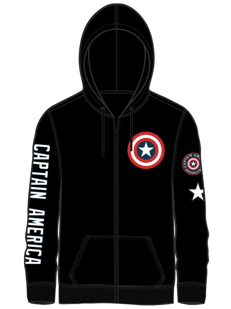 Official Mens Mickey Mouse Hoodie Sweatshirt Character Top Captain America Marve