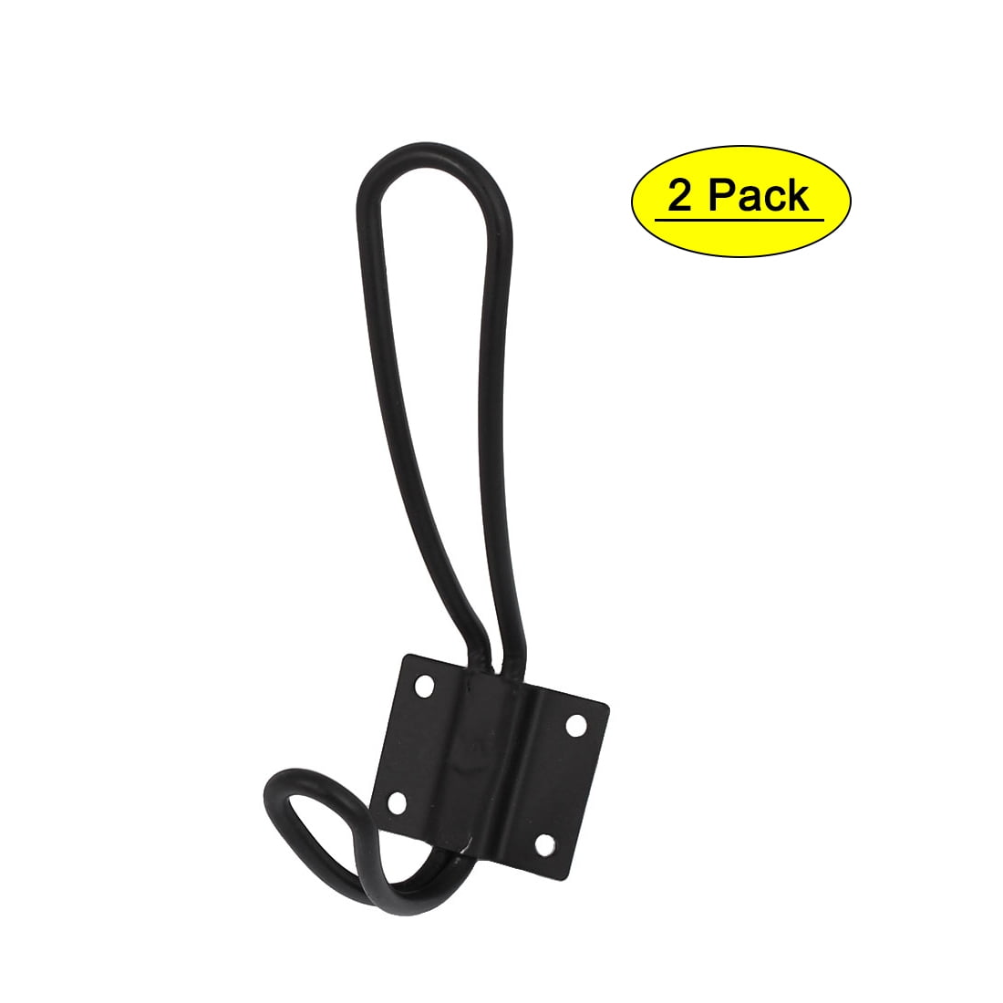 Metal Clothes Towels Wall Mounted Hanger Hook Bracket 5.15" Length 2pcs